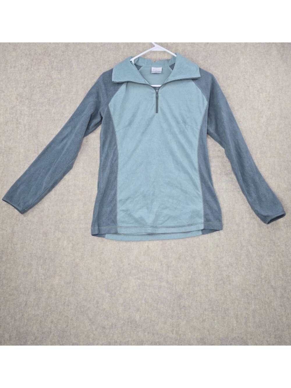 Columbia Sportswear Womens Fleece Pullover Long Sleeve Blue Zip Collar